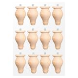 turanahşap(276) turanahşap Koltuk Ayağı - Baza Ayağı- Mobilya Ayağı -ahşap Ayak- Uzunluk: 12 Cm Ahşap