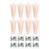 turanahşap(282) turanahşap Koltuk Ayağı - Baza Ayağı-sehpa Ayağı -mobilya Ayağı- Ahşap Ayak- Uzunluk: 12 Çap:5.5 Cm / 8'li Set HAM AHŞAP