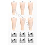turanahşap(288) turanahşap Koltuk Ayağı-sehpa Ayağı-baza Ayağı-mobilya Ayağı-ahşap Ayak-uzunluk: 12 Cm-çap: 5.5 Cm / 6'lı Set Ahşap
