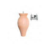 turanahşap(29) turanahşap Baza ayağı - Koltuk ayağı - Ahşap ayak - Uzunluk: 15 cm/Çap: 7.5 cm ham ahşap