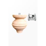 turanahşap(83) turanahşap Koltuk Ayağı, Baza ayağı, Kanepe ayağı, Mobilya ayağı- Uzunluk: 10 cm/Kalınlık: 9.2 cm Ham ahşap