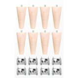 turanahşap(90) turanahşap Koltuk ayağı - Baza ayağı-sehpa ayağı -Mobilya ayağı- Ahşap ayak/Uzunluk: 16 cm/Çap:5.5 cm ham ahaşap