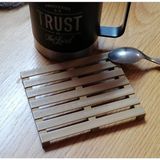 Turansoy Craft Ağaç Palet Görünümlü Bardak Kupa Altlığı