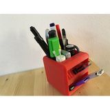 Turansoy Craft Sd Kart ve USB Bellek Bölmeli Kübik Kalemlik 10 cm