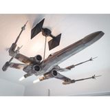 Turansoy Craft Star Wars x Wing Uzay Gemisi Dekor Futuristic Avize (Ampül Dahil 120 cm Boy) - Beyaz