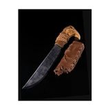 TuransoyCraft Antıik Çağ Kılıflı Avcı Bıçağı Oyuncak İlk Çağ Kuru Kafa Kaşık Oyuncak Büyük Boy 34CM