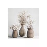 TuransoyCraft Antique Vintage Vazo Büyük Boy 25 CM Sert Plastik 3'lü Dekoratif Vintage Vazo