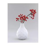 Turansoycraft Berry İskandinav Puantiyeli Vazo Büyük Boy 25 Cm Dekoratif Sert Plastik İskandinav Vazo