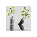Turansoycraft Branch Asimetrik Vazo Büyük Boy 25 Cm Sert Plastik 3'Lü Dekoratif Asimetrik Vazo