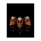 Turansoycraft Cadılar Bayramı Kuru Kafa Kokulu 3Lü Led Mumluk 12Cm