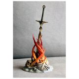 Turansoycraft Dark Souls Bonfire Dark Souls Şenlik Ateşi Kılıçlı Dekoratif Masaüstü Obje 15Cm