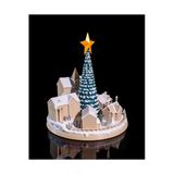 Turansoycraft Karlı Noel Evi Obje Çam Ağaclı Yılbaşı Köyü Obje Büyük Boy 20Cm