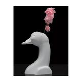 Turansoycraft Kaz Modern Vazo Büyük Boy 25 Cm Dekoratif Sert Plastik Kaz Vazo