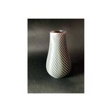 Turansoycraft Lloret De Mar Lux Vazo Spiral Desen Beyaz 17Cm