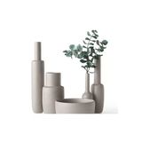 Turansoycraft Moona Modern Vazo Büyük Boy 25 Cm Sert Plastik 5'Li Dekoratif Modern Vazo