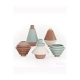 Turansoycraft Rometti Modern Vazo Büyük Boy 20 Cm Sert Plastik 3'Lü Dekoratif Lüks Vazo