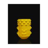 Turansoycraft Tiki Dekoratif İnsan Yüzü Sarı Totem Vazo