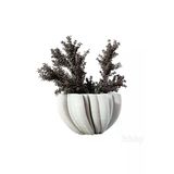 Turansoycraft Twist Modern Vazo Büyük Boy 20 Cm Sert Plastik Dekoratif Modern Vazo