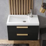 Turavit Ida Dikdörtgen Etajer Uyumlu Beyaz Lavabo 28X45 cm ID0703 - Etajerli
