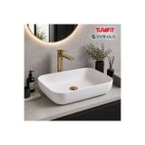 Turavit Loft Çanak Beyaz Dikdörtgen Deliksiz Lavabo 40x60 cm LFT0707