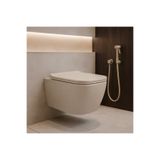 Turavit Luna Kanalsız Mat Cappucino Asma Klozet Ln5610c, Luna Mat Cappucino Duroplast Yavaş Kapak