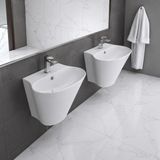 Turavit Minia Monoblok Batarya Delikli Beyaz Lavabo MN5027 - 1