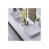 Turavit Porto Çanak Beyaz Kare Deliksiz Lavabo 40 Cm Prt0708