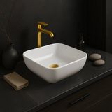 Turavit Porto Kare Çanak Lavabo Batarya Deliksiz 40x40 cm PRT0708