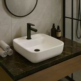 Turavit Portomix Kare Tezgâh Üstü Batarya Delikli Beyaz Lavabo 40X40 Cm Prt0711