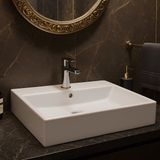 Turavit Vega Dikdötgen Beyaz Delikli Lavabo 80X45 cm VG0080 - 80 cm