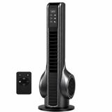 Turbo Akıllı Fan 70W Uzaktan Kumandalı Kule Vantilatör, Aromaterapi Özellikli, Dokunmatik Led Ekranlı, 3 Hız Kademeli, 3 Modlu, 12 Saat Zamanlayıcılı, Sessiz Çalışma, Salınımlı Fan