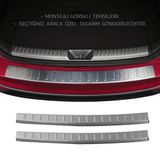 Turbo Aksesuar Dacia Sandero Stepway Arka Tampon Eşiği - Krom Taşlı (2 Parça) | 2020 ve Sonrası