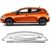 Turbo Aksesuar Renault Clio 5 Cam Çerçevesi - Krom (12 Parça) | 2019 ve Sonrası, HB