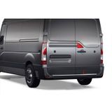Turbo Aksesuar Renault Master Arka Tampon Eşiği - Krom Taşlı | 2010 ve Sonrası