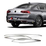 Turbo Aksesuar VW Passat B8 Arka Tampon Çıtası - Krom (3 Parça) | 2015 ve Sonrası, SD/SW