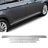 Turbo Aksesuar VW Passat B8 Yan Kapı Alt Çıtası - Krom (8 Parça) | 2015 ve Sonrası, SD/SW