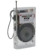 Turbo Cep Tipi Mini Şeffaf Pilli Analog FM Radyo