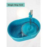 Turbo Disk Mop Seti Döner Başlıklı Temizlik Seti Temizlik Kovası
