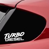 Turbo Dizel Sticker Etiket 15 Cm Oto Etiket Kelebek Cam 2 Adet