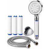 Turbo Duş Başlığı, Yüksek Basınçlı El Duşu, 5 Fonksiyonlu Duş Başlığı (Krom Filtreli 5 Modlu Set)