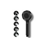 Turbo Fan 5 Fonksiyonlu Su Tasarruflu Duş Başlığı Turbo El Duşu Siyah Beyaz Plastik