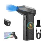 Turbo Jet Fan 120.000 Rpm Şarjlı Ek Başlıklı 3 Kademeli Fenerli Basınçlı Hava Püskürtme Temizleyici – Taşınabilir Toz Üfleme Pc Klavye Kasa Oto Araç Kurutucu Su Itici Araba Temizliği Mangal Fanı - 100 cm