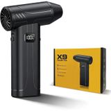 Turbo Jet Fan X9 - Çok Amaçlı Yüksek Güçlü El Fanı - 5 Kademeli Hız Ayarı, USB-C Şarjlı, LED Aydınlatma - Bilgisayar Toz Temizleme, Mangal Yakma ve Dış Mekan İçin Güçlü Hava Üfleyici (X9)