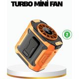 Turbo Mini Taşınabilir Fan – 100 Kademeli Dijital Hız Kontrolü ve Type-C Şarj - HS7852-7308 - Çok Renkli