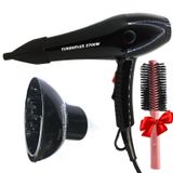 Turbo Plus Profesyonel Saç Kurutma Makinesi 2500W – Güçlü AC Motor, 3 Kademeli Isı Ayarı, Soğuk Hava Özelliği, Fön Gagası ve Tarak Başlık Dahil, Kuaför Tipi Fön Makinesi, Model 3700