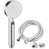 Turbo Yüksek Basınçlı Duş Seti - Su Tasarruflu Masaj Başlığı ve Pvc Banyo Hortumu ile (Renk Asortidir)