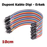 Turbosepet Arduino 10 Cm Dişi - Erkek Jumper Dupont Kablo - Breadboard Kablo