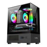 Turbox Aura 3x Argb Fan USB 3.0 500W Matx Panaromik Temperli Gaming Kasa Siyah