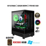 Turbox TC87 R7-5700X 32 GB 1 TB SSD RX580 8 GB W11P Masaüstü Oyuncu Bilgisayarı