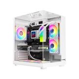 Turbox Teras Akvaryum Cam Tasarım Beyaz 4XARGB Fan 500W PSU USB 3.0 ATX Oyuncu Bilgisayar Kasası